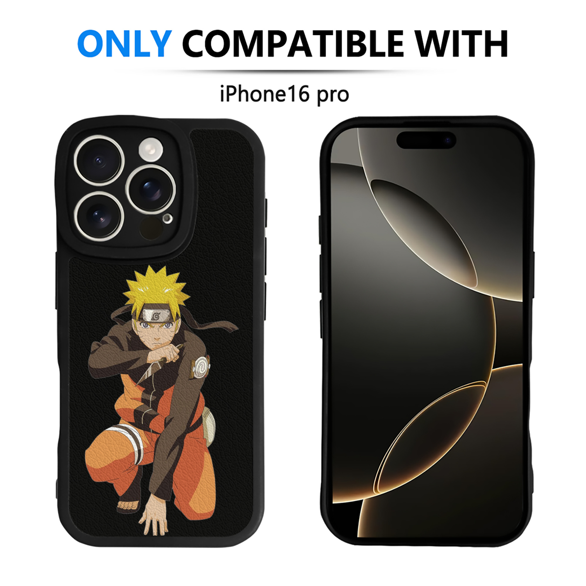（画像用） NARUTO -ナルト- うずまき ナルト Uzumaki Naruto 【iPhone 16シリーズ対応】シリコンスマホケース（レザー調） 材質：シリコン